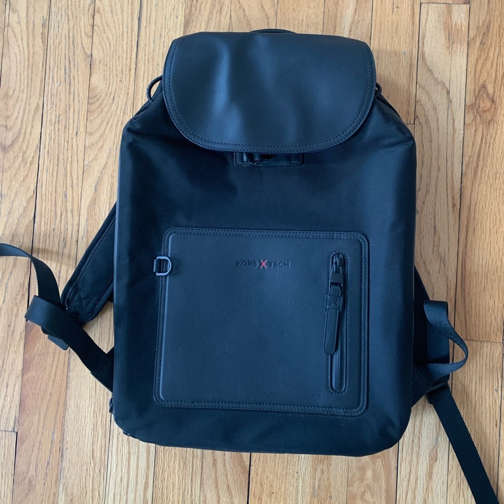 Michael Kors Tech Backpack - Laptop Slim design with Multi waterproof zips